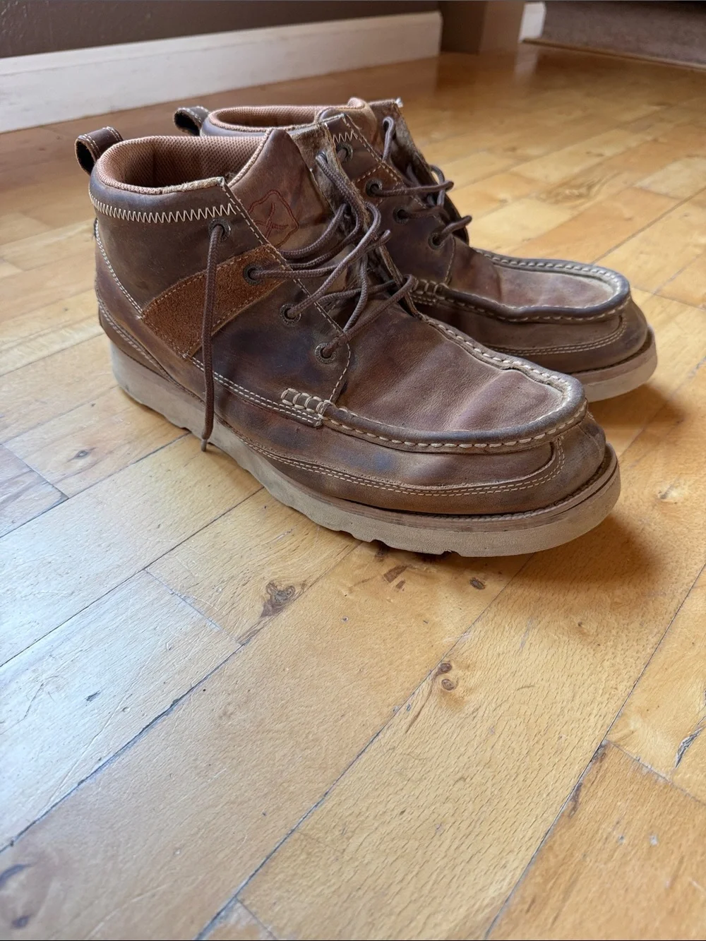 Twisted X Men's Oiled Saddle Brown Lace Up Casual Boots